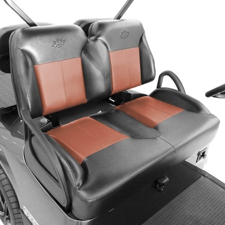 Replacement For Ezgo / Cushman / Textron Suite Seats Custom Seats - Black Tobacco - E-z-go RXV 2018